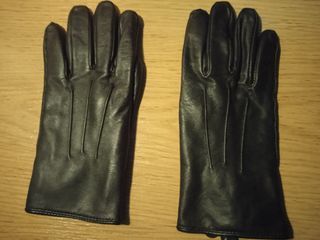 Guantes de cuero negros para hombre
