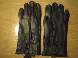 Guantes de cuero negros para hombre