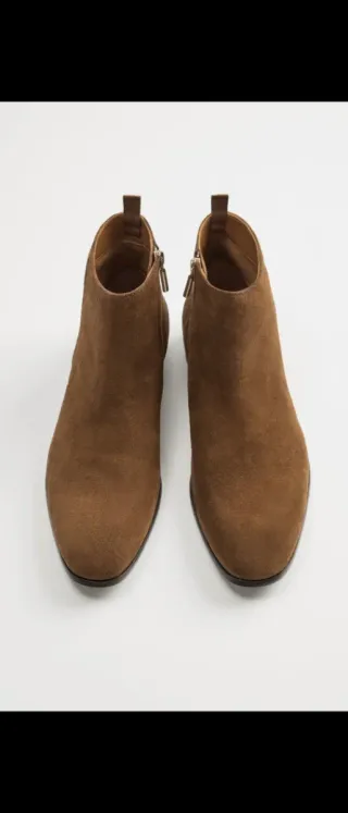 Botín piel Zara Marrón Talla 43