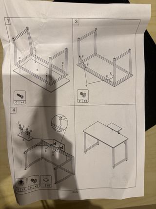 Escritorio Marrón Madera Nuevo