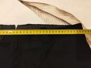 Pantalón de traje negro hombre