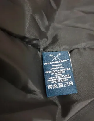 Red Crew Clothing Down Vest with Hood