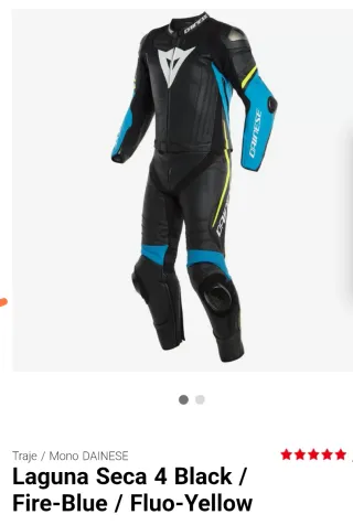 Mono Dainese Laguna Seca 4 Negro/Azul Talla 52