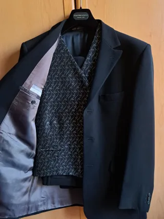 Traje de novio FUENTECAPALA negro/plata