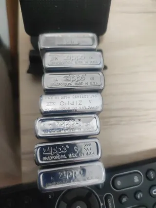 Lotto di 7 accendini Zippo autentici 50€/unità