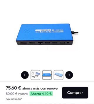 Dock HP TPA-B01 con Adaptador de Corriente