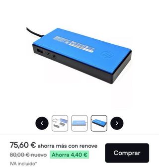 Dock HP TPA-B01 con Adaptador de Corriente