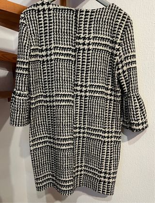 Vestido Zara Pata de Gallo Manga Francesa L