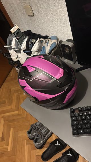 Casco ls2 rosa talla S