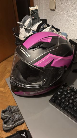 Casco ls2 rosa talla S