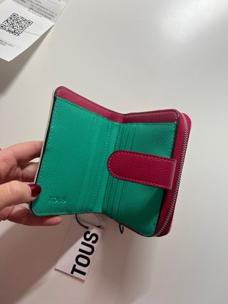Cartera Tous verde y rosa