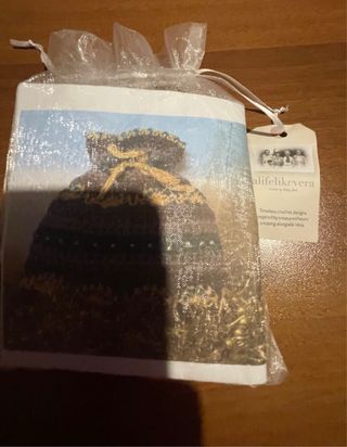 Kit ricamo sacchetto con perline