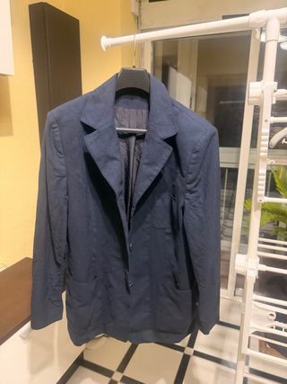 Blazer azul marino elegante mujer