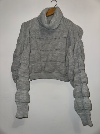 Camisola gola alta cinza