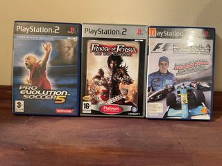Pack 3 Juegos PS2: F1 2003, Pro Evolution 5, Princ