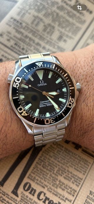 Dos eslabones Omega Seamaster Negrito