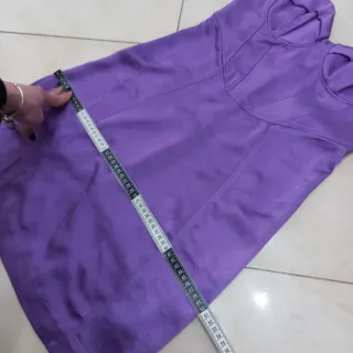 Mini dress in raso viola tg M - Nuovo