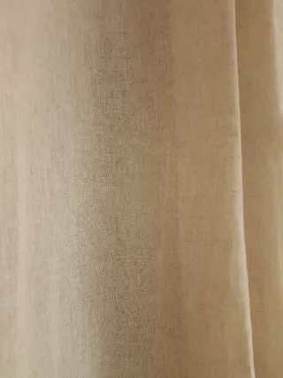 Cortina con anellini beige terra
