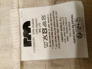 Cortina con anellini beige terra