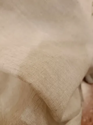 Cortina con anellini beige terra