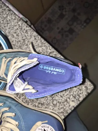 Zapatillas altas azules y verde azulado
