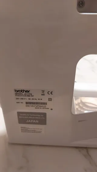 Máquina de coser Brother JX17FE nueva