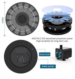 Fuente Solar Exterior AISITIN 2,5W