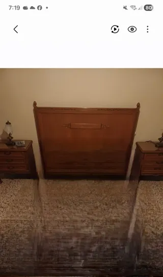 Dormitorio de matrimonio vintage madera