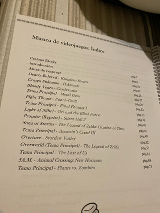 Libro Piano Música de Videojuegos