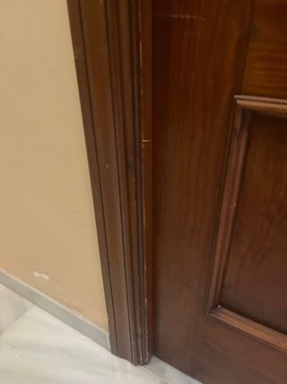 Puerta madera  nogal