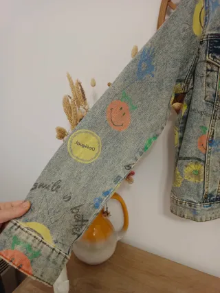 Desigual Smiley Denim Jacket Chaqueta Vaquera
