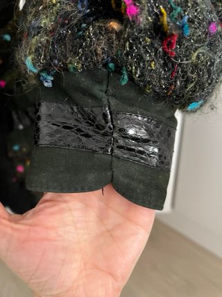 Abrigo vintage piel multicolor