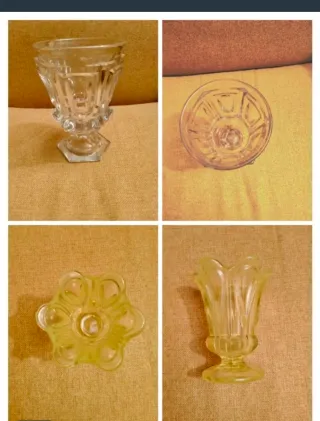 Lote vasos y copas cristal antiguos