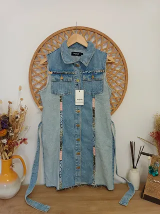 Vestido vaquero patchwork Talla L