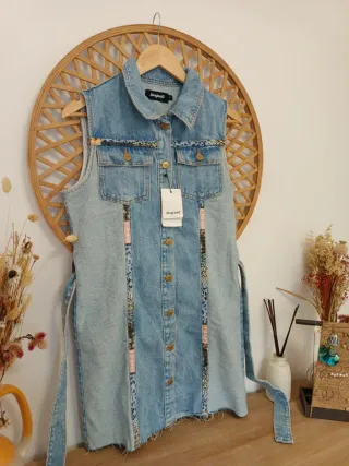 Vestido vaquero patchwork Talla L