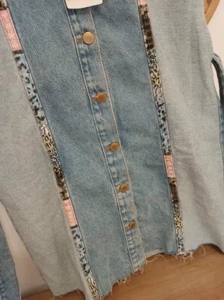 Vestido vaquero patchwork Talla L