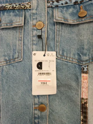 Vestido vaquero patchwork Talla L