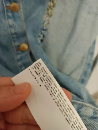 Vestido vaquero patchwork Talla L