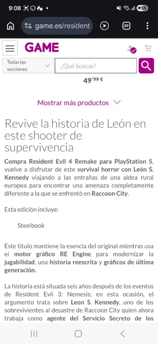 Resident Evil 4 Remake Steelbook PS5