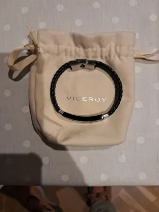 Pulsera Viceroy trenzada cuero y eslabón