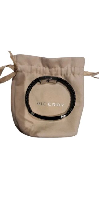Pulsera Viceroy trenzada cuero y eslabón