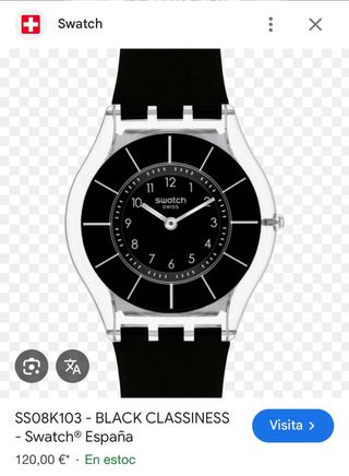Reloj Swatch Skin Negro mujer