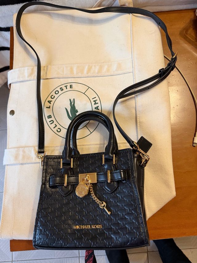 Bolso Michael Kors Negro Dorado Original