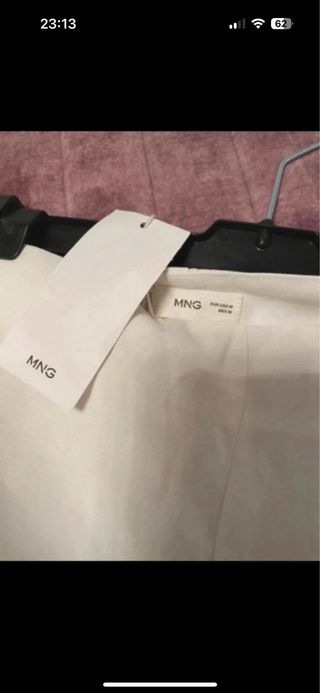 Pantalón Mango Teen blanco con aberturas