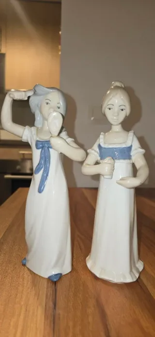 2 Figuras Porcelana Vintage Niñas