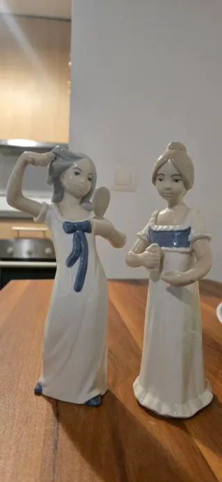 2 Figuras Porcelana Vintage Niñas