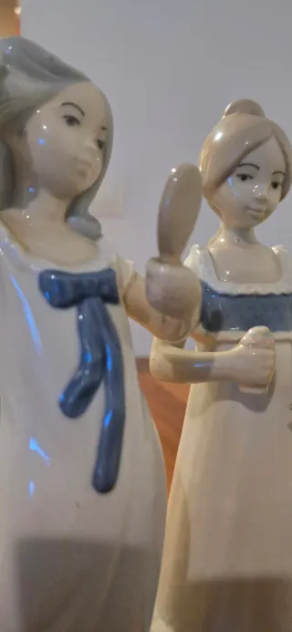 2 Figuras Porcelana Vintage Niñas