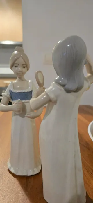 2 Figuras Porcelana Vintage Niñas