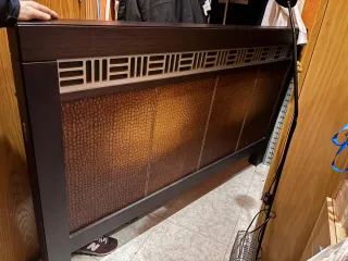 Cabecero Cama Matrimonio Marrón/Dorado