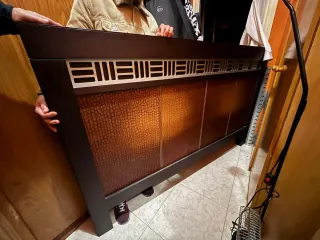 Cabecero Cama Matrimonio Marrón/Dorado